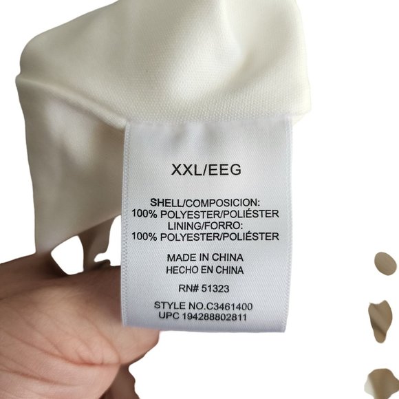 Vince Camuto Womens Off White Floral Accordion Pull On Skirt Size XXL - Picture 5 of 5